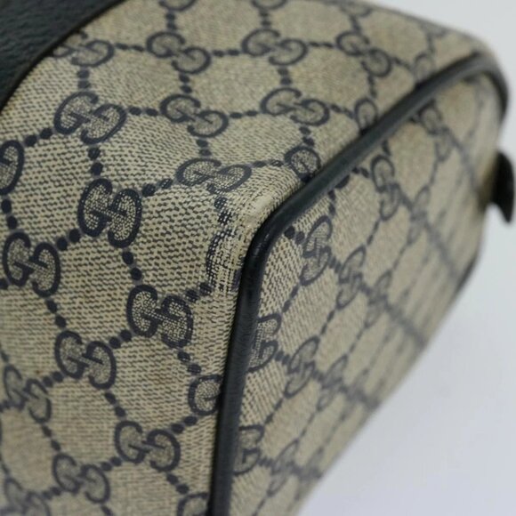 GUCCI GG Supreme Sherry Line Hand Bag PVC Navy Red 40 02 006 Auth 69897 - Picture 4 of 16